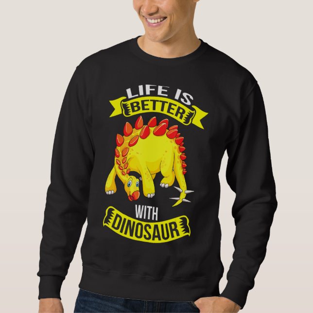 Dinosaur From Cretaceous Period Cute Dinos Sweatshirt (Front)