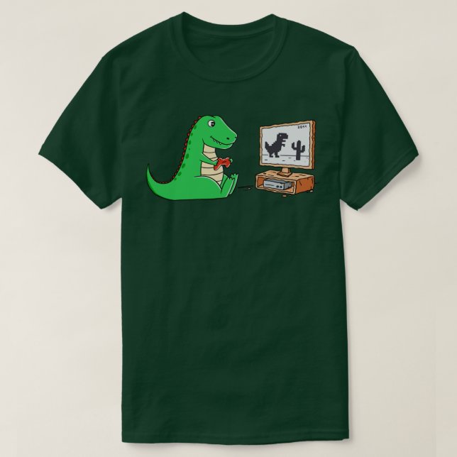 Dinosaur Gaming T-Shirt (Design Front)