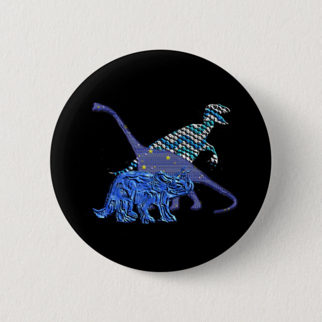 Dinosaur Gang 6 Cm Round Badge (Front)