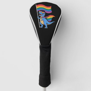 Dinosaur Gay Pride LGBT Rainbow Flag  Golf Head Cover