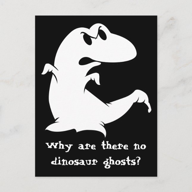 Dinosaur Ghost Postcard (Front)