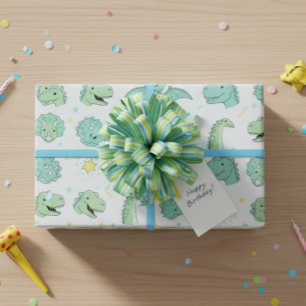 Dinosaur Gift Wrap Dino-Party Pastel