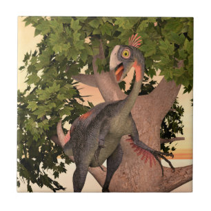 Dinosaur Gigantoraptor Ceramic Tile