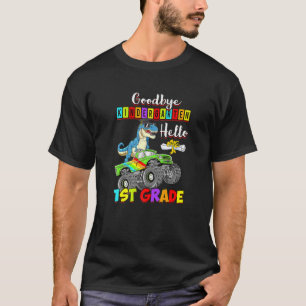Dinosaur Goodbye Kindergarten Graduation Hello 1St T-Shirt