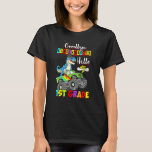 Dinosaur Goodbye Kindergarten Graduation Hello 1st T-Shirt