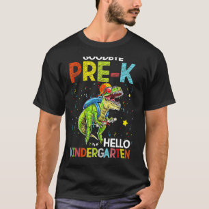 Dinosaur Goodbye Pre-K Hello Kindergarten Last Day T-Shirt