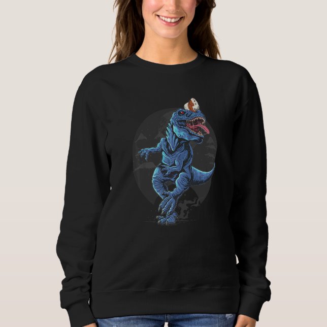 Dinosaur Graphic Guinea Pig Owner Pet Cavy Animal  Sweatshirt (Front)