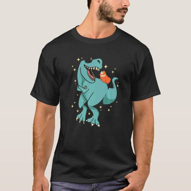 Dinosaur Graphic Guinea Pig Owner Pet Cavy Animal  T-Shirt (Front)