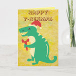 Dinosaur Greeting Card<br><div class="desc">Dinosaur Christmas Greeting</div>