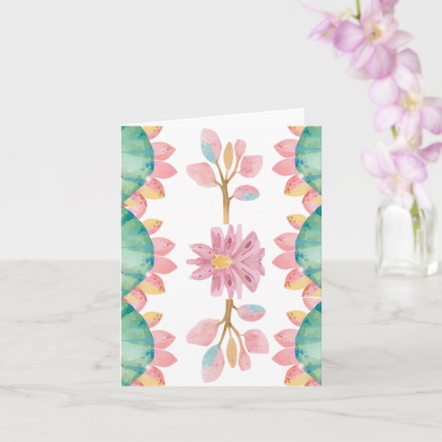 Dinosaur Greeting Card for Girls (Orchid)