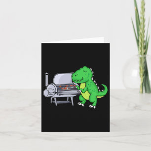Dinosaur Grilling Rbecue Lover Bbq Men Grill Card