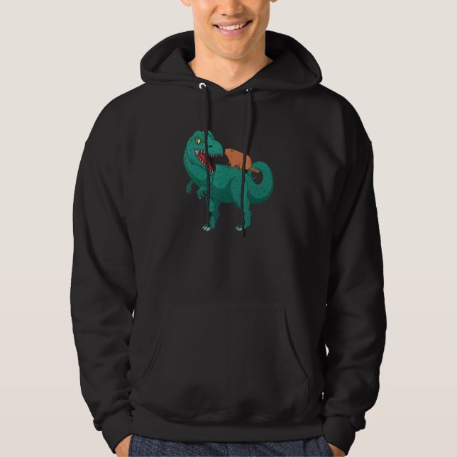 Dinosaur Groundhog Day Early Spring Hoodie (Front)