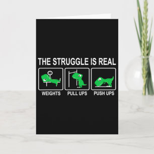 Dinosaur Gym Dino Workout Fun Strongman The Strugg Card