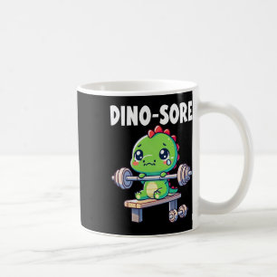 Dinosaur Gym Workout Fitness Lifting Weights Cute  Coffee Mug