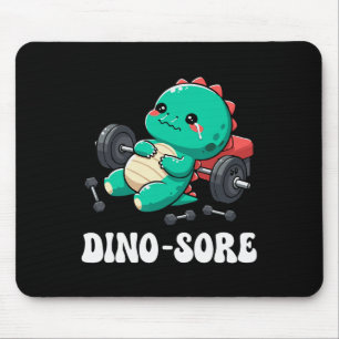 Dinosaur Gym Workout Fitness Lifting Weights Cute  Mouse Pad