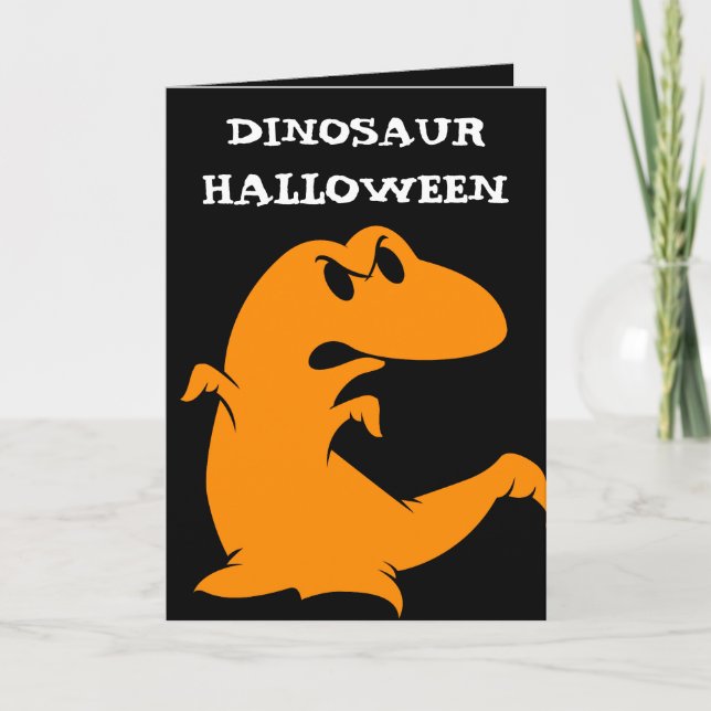 Dinosaur Halloween Card (Front)