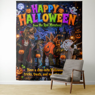 Dinosaur Halloween tapestry/Halloween dinosaurs Tapestry