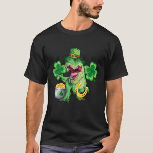 Dinosaur Happy St Pat Trex Day Dino St Patricks Da T-Shirt