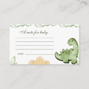 Dinosaur Hatching Soon Baby Shower Note for Baby Enclosure Card
