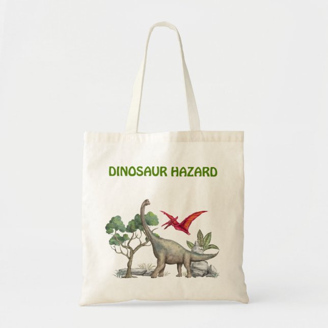 Dinosaur Hazard Tote Bag (Front)