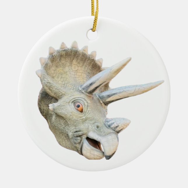 Dinosaur Head, Round Ornament (Front)