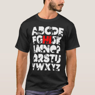 Dinosaur Hi Alphabet Back To School Pre K Kinderga T-Shirt