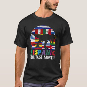 Dinosaur Hispanic Heritage Month National Latino V T-Shirt
