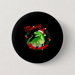 Dinosaur Holiday Merry Christmas Juric Tyrannosaur 6 Cm Round Badge