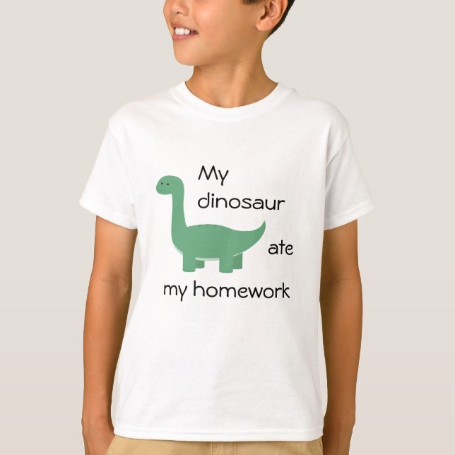Dinosaur Homework Shirt (Front)