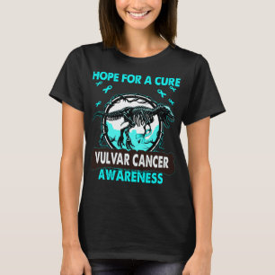 Dinosaur Hope For A Cure VULVAR CANCER Awareness T-Shirt