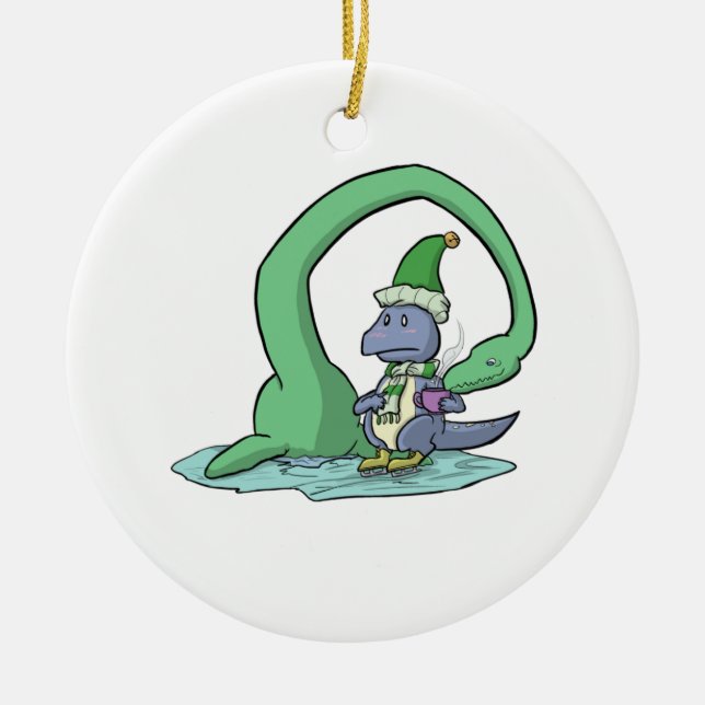Dinosaur Hot Chocolate Ornament (Front)