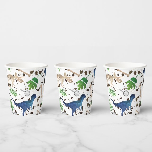 Dinosaur Hunt! Dinosaurs on Safari Boys Kids Party Paper Cups (Multi)
