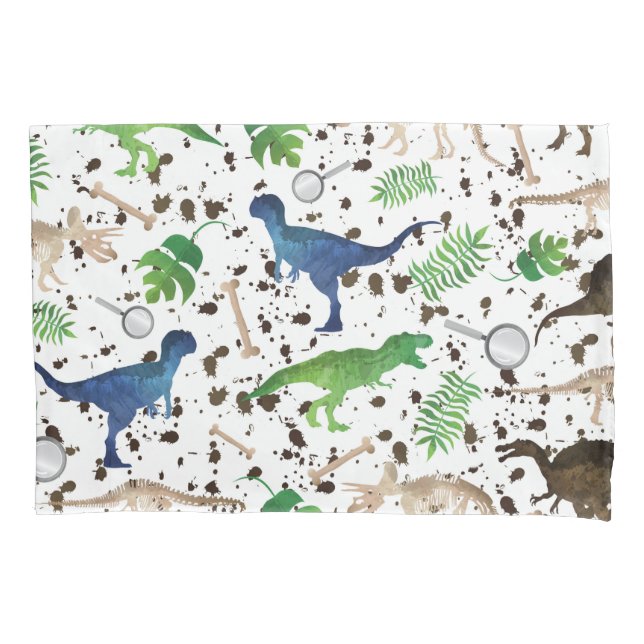 Dinosaur Hunt! Dinosaurs on Safari Boys Kids Pillowcase (Front)