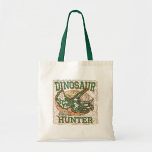 Dinosaur Hunter Triceratops Tote Bag