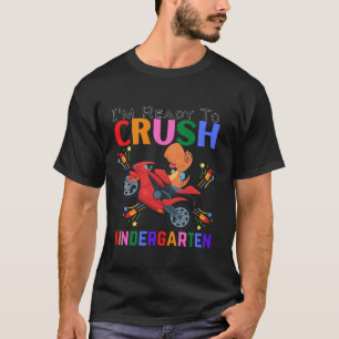 Dinosaur I m Ready To Crush Kindergarten Motorcycl T-Shirt