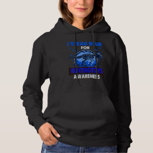 Dinosaur I Wear Blue For HUNTINGTON'S Awareness Hoodie