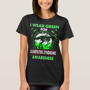 Dinosaur I Wear Green For KLINEFELTER SYNDROME Awa T-Shirt