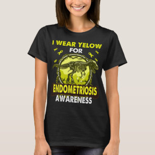 Dinosaur I Wear Yellow For ENDOMETRIOSIS T-Shirt