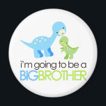 Dinosaur I'm Going to Be A Big Brother Magnet<br><div class="desc">This adorable dinosaur I'm going to be a big brother is ready to announce the big news! Too cute for the big brother to be and the big announcement!</div>