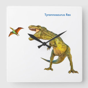 Dinosaur image for Square-Wall-Clock Square Wall Clock