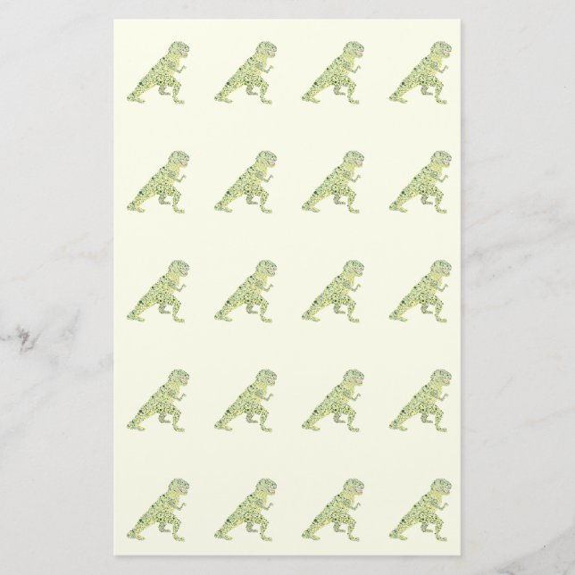 Dinosaur in Dots Stationery (Front)