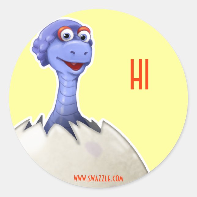 Dinosaur in Egg Sticker (Front)