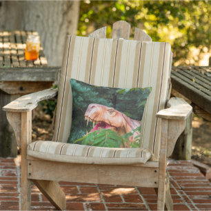 Dinosaur in the forest. cushion
