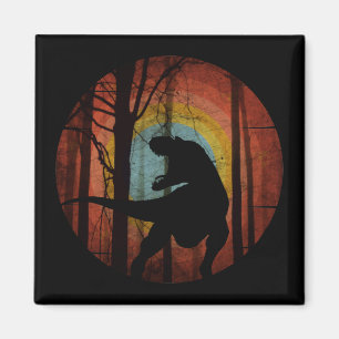 DINOSAUR IN THE WOODS FOREST MAGNET