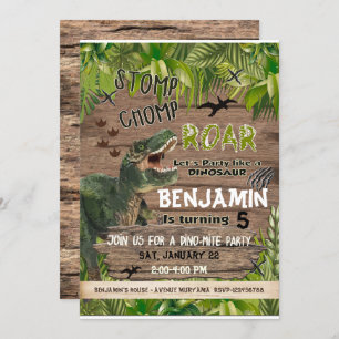 Dinosaur invitations birthday, Dinosaur Birthday I