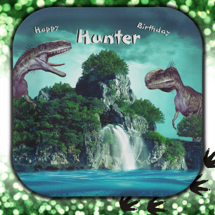 Dinosaur Island Happy Birthday Party   Paper Plate