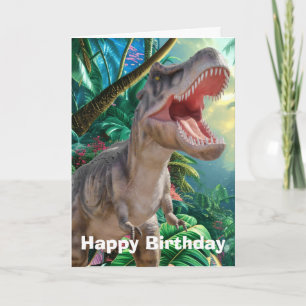 Dinosaur Jurassic Birthday Card