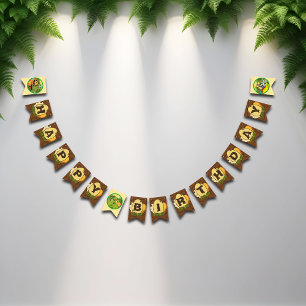 Dinosaur Jurassic Prehistoric Fun Cartoon Birthday Bunting