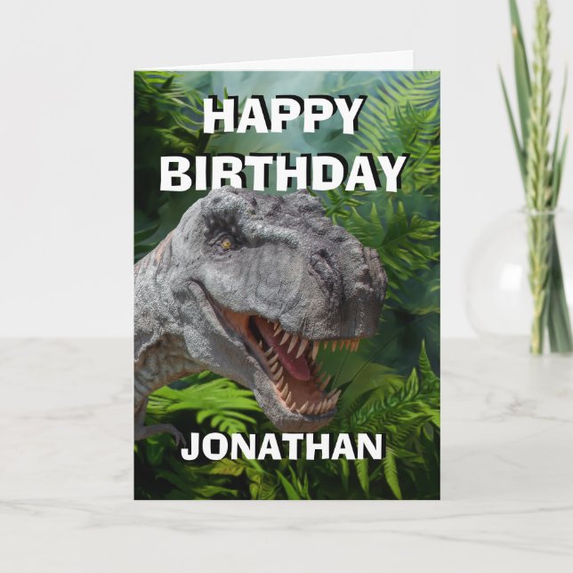 Dinosaur Jurassic T Rex Card (Front)