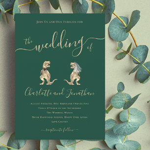 Dinosaur Jurassic Wedding Invitation